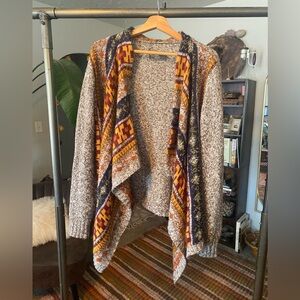 Natural Reflections Gray and Multicolor Cardigan